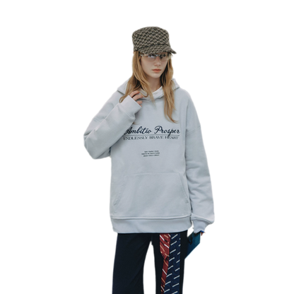 Embroidered Cotton Hooded Sweatshirt