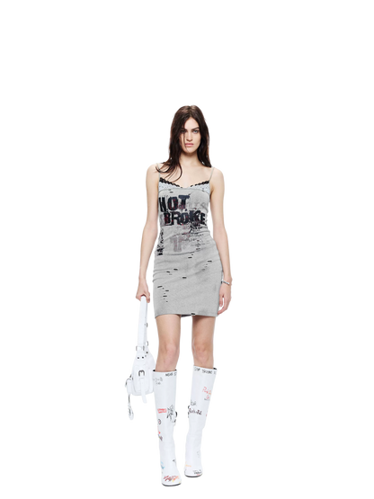 Light Lace Splicing Camisole Dress
