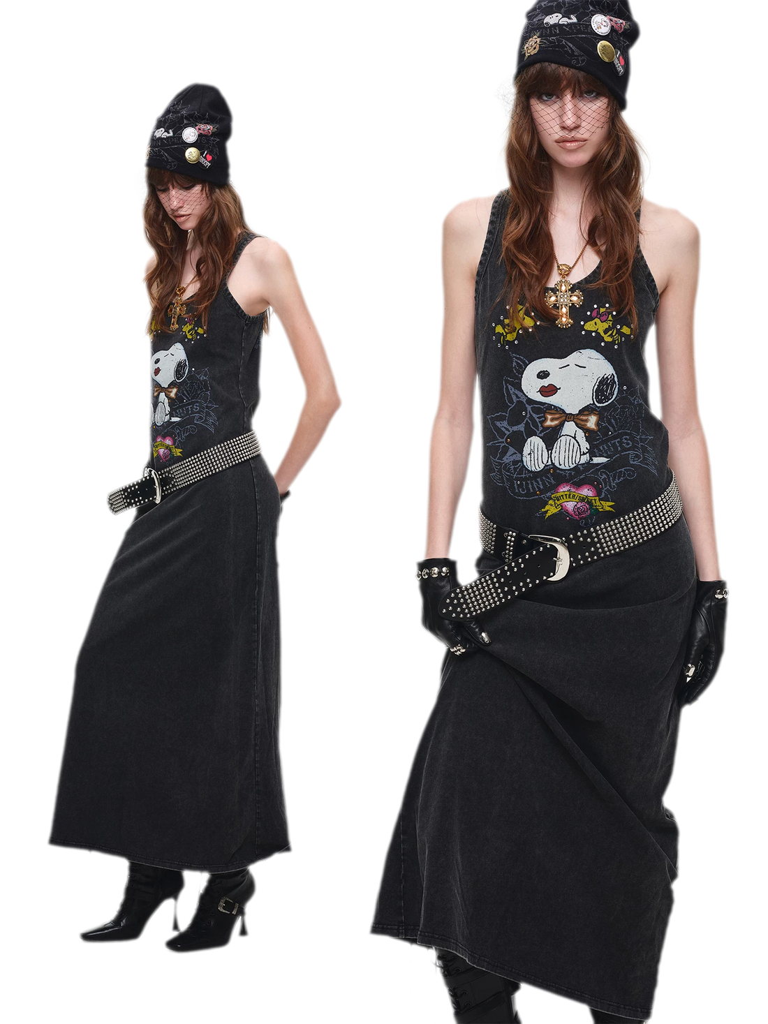 Washed Print Tank Dress