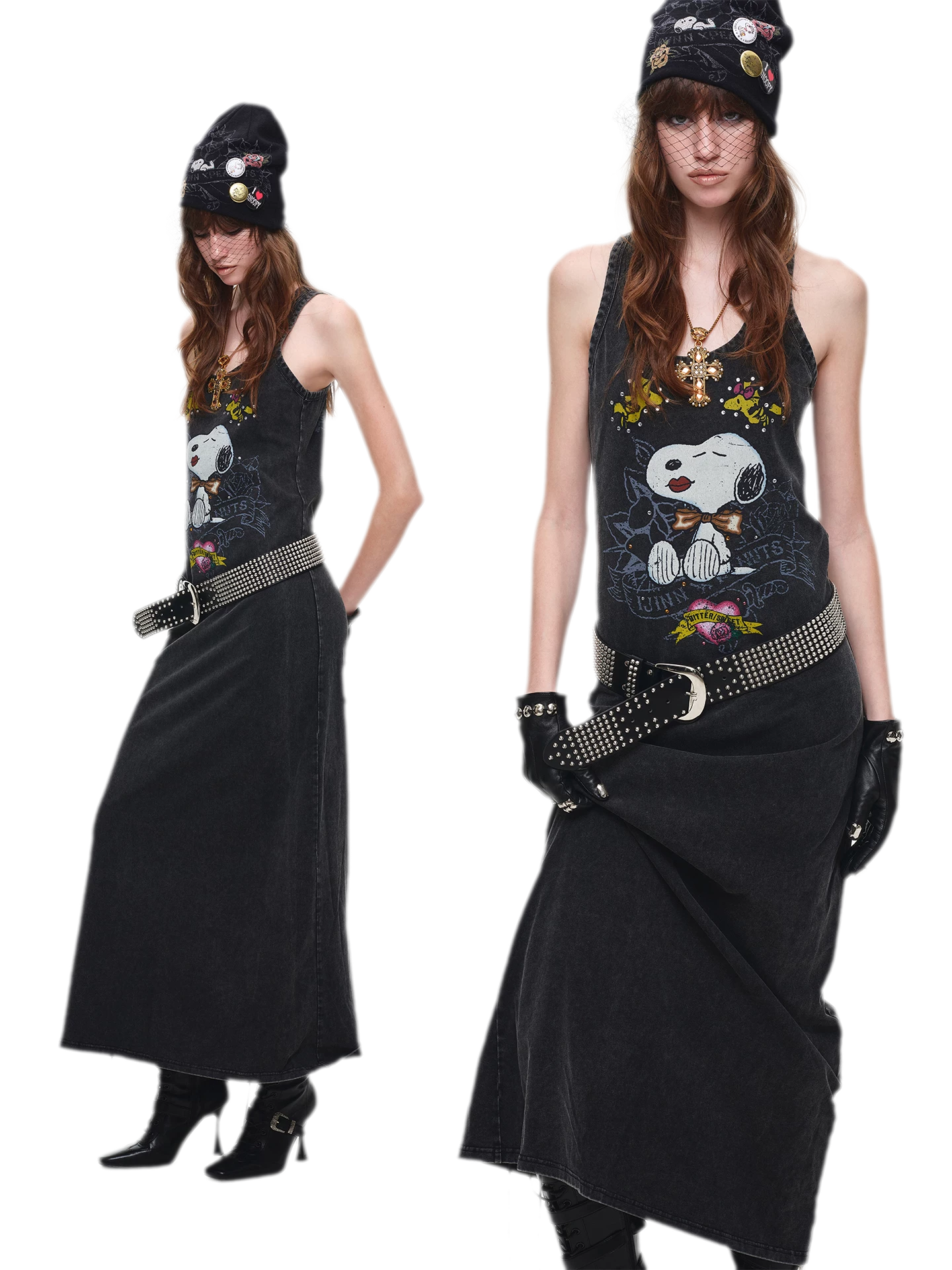 Washed Print Tank Dress