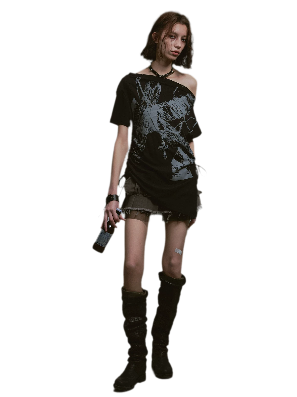 Distressed Punk Shoulder Tee
