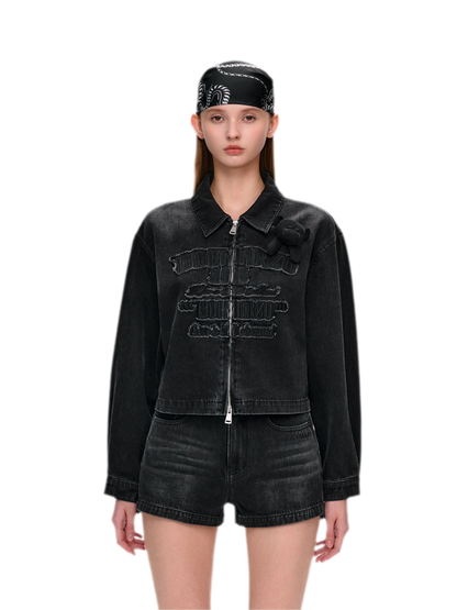Bear Denim Zipped Shirt