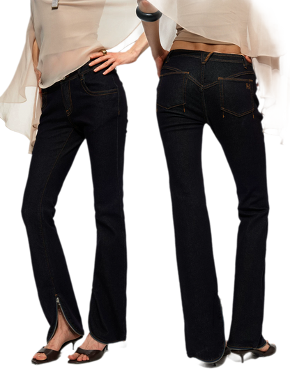 R2 Zip Hem Denim Jeans