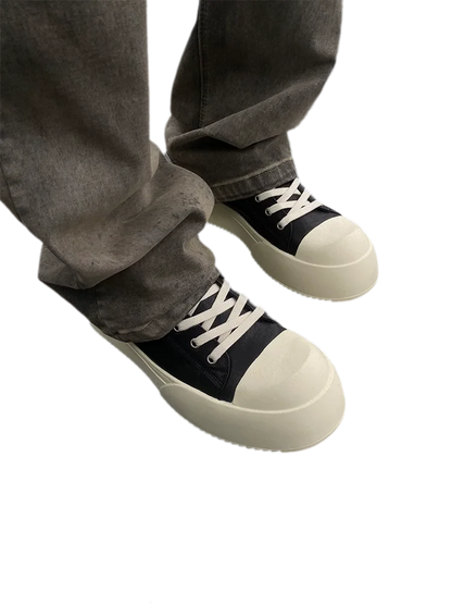 Leather Jumbo Platform Sneakers