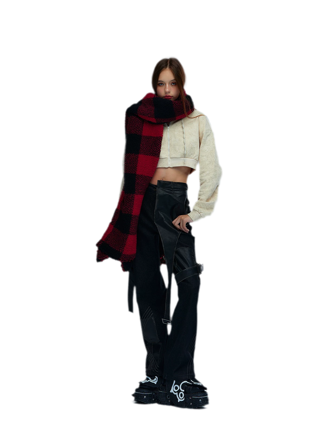 Thickened Punk Plaid Scarf