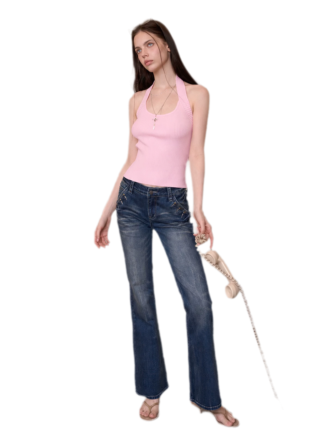 Wide Strap Halter Tank