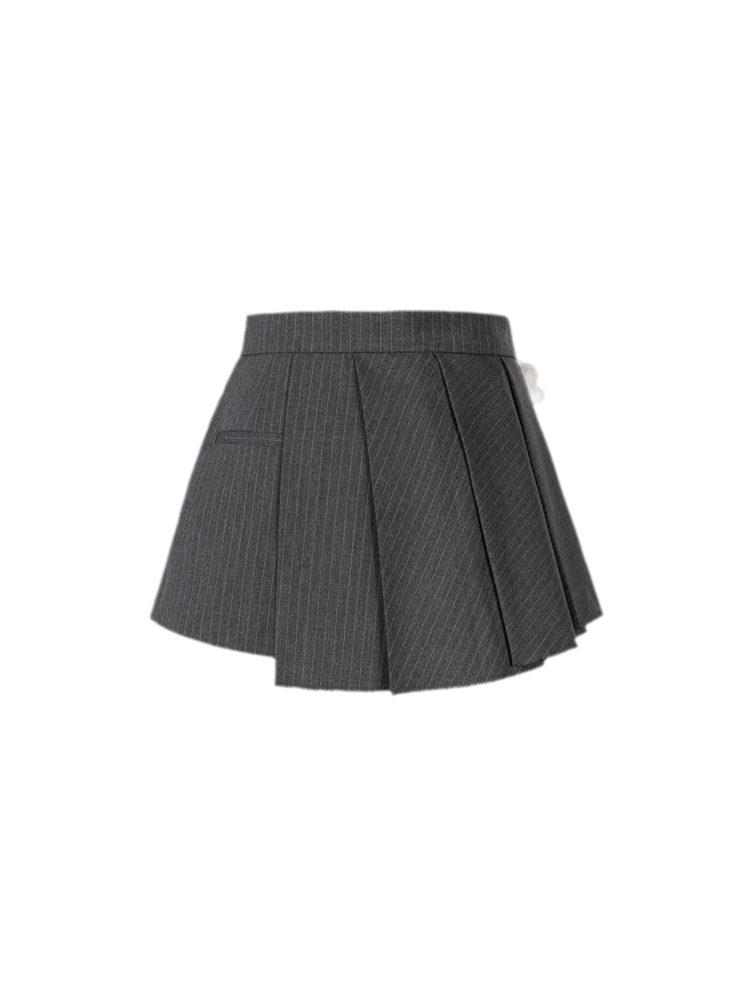 Shadow Stripe Asymmetrical Skort