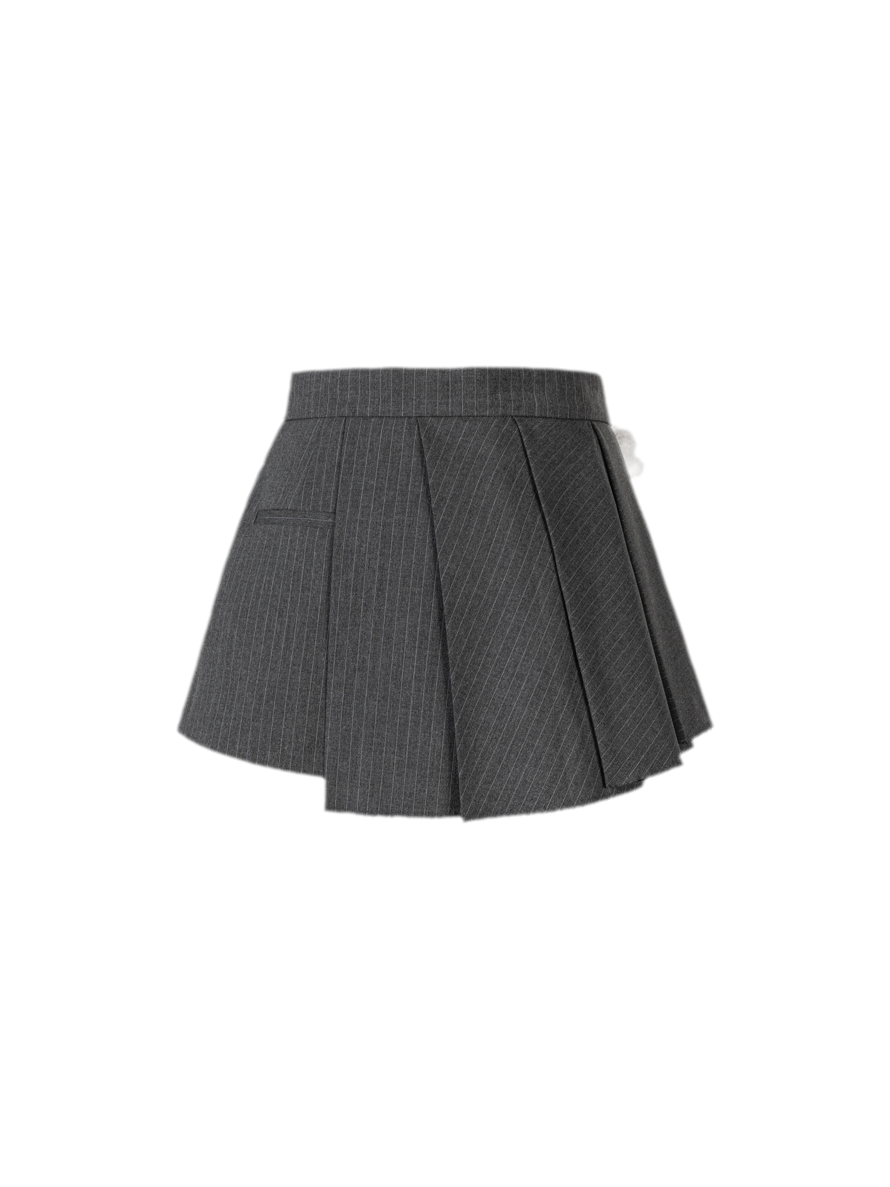 Shadow Stripe Asymmetrical Skort