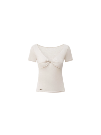 V-Neck Ruched Summer Top