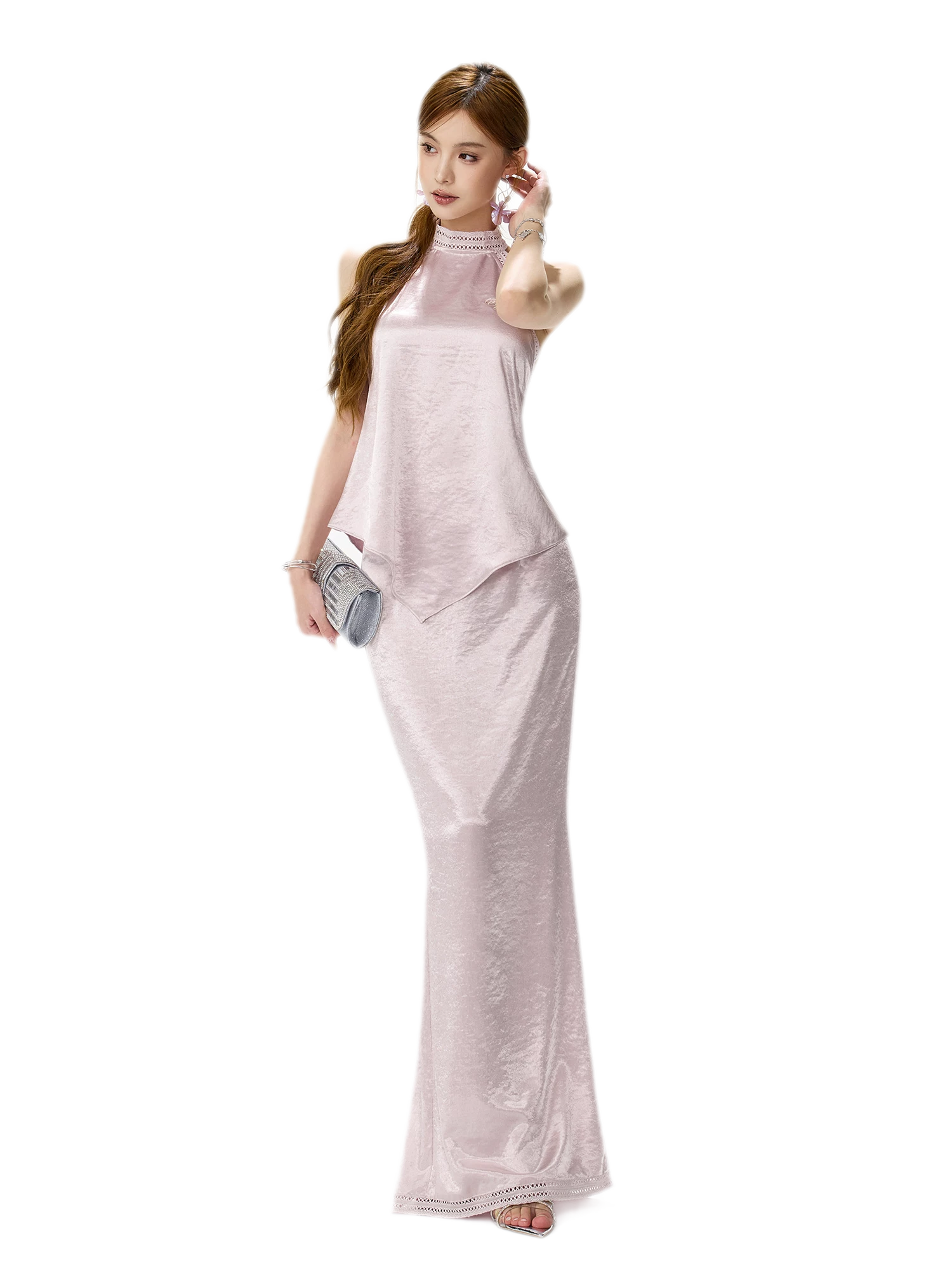 Lace Halter Fishtail Set