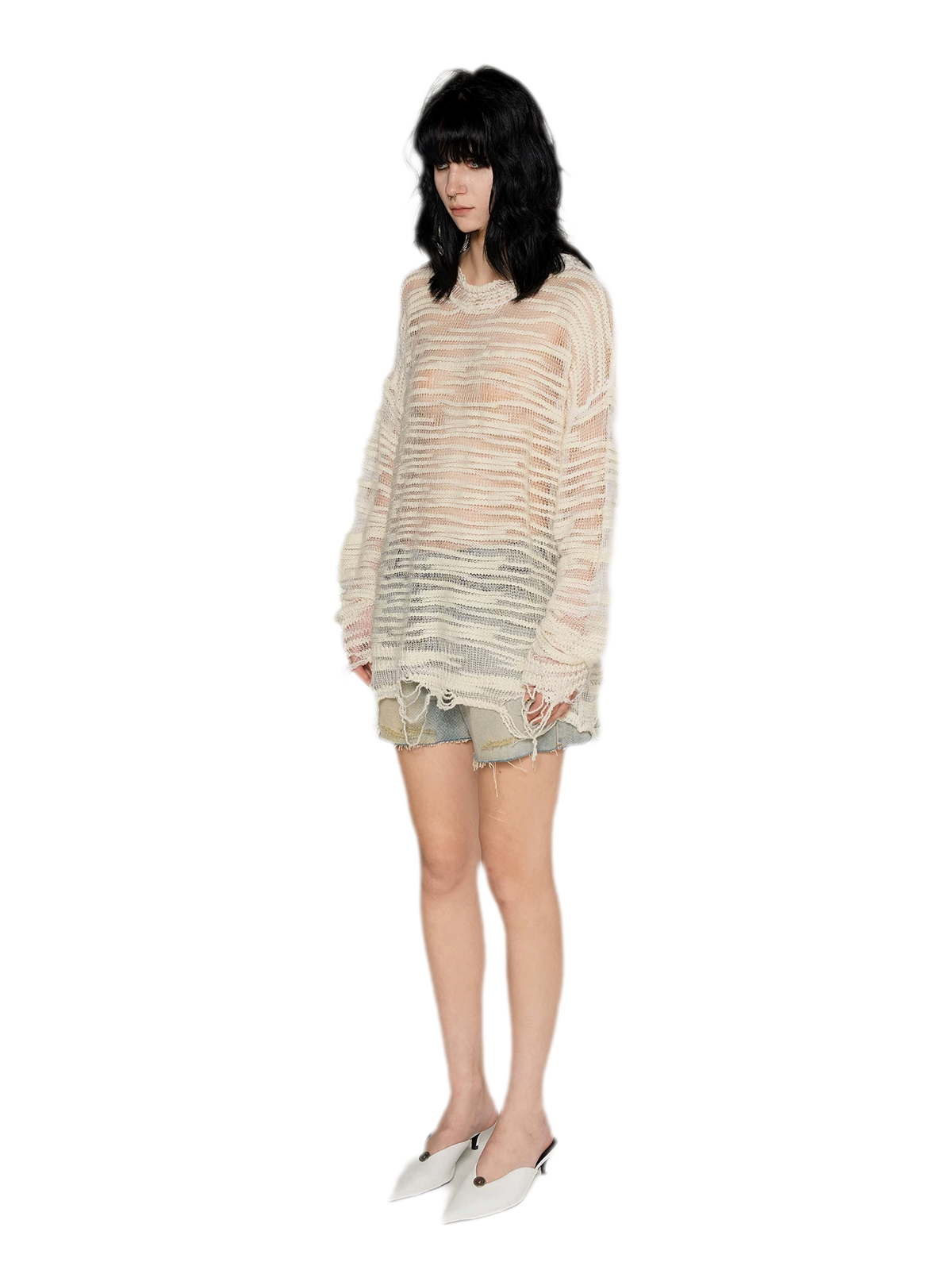 Textured Bouclé Knit Sweater