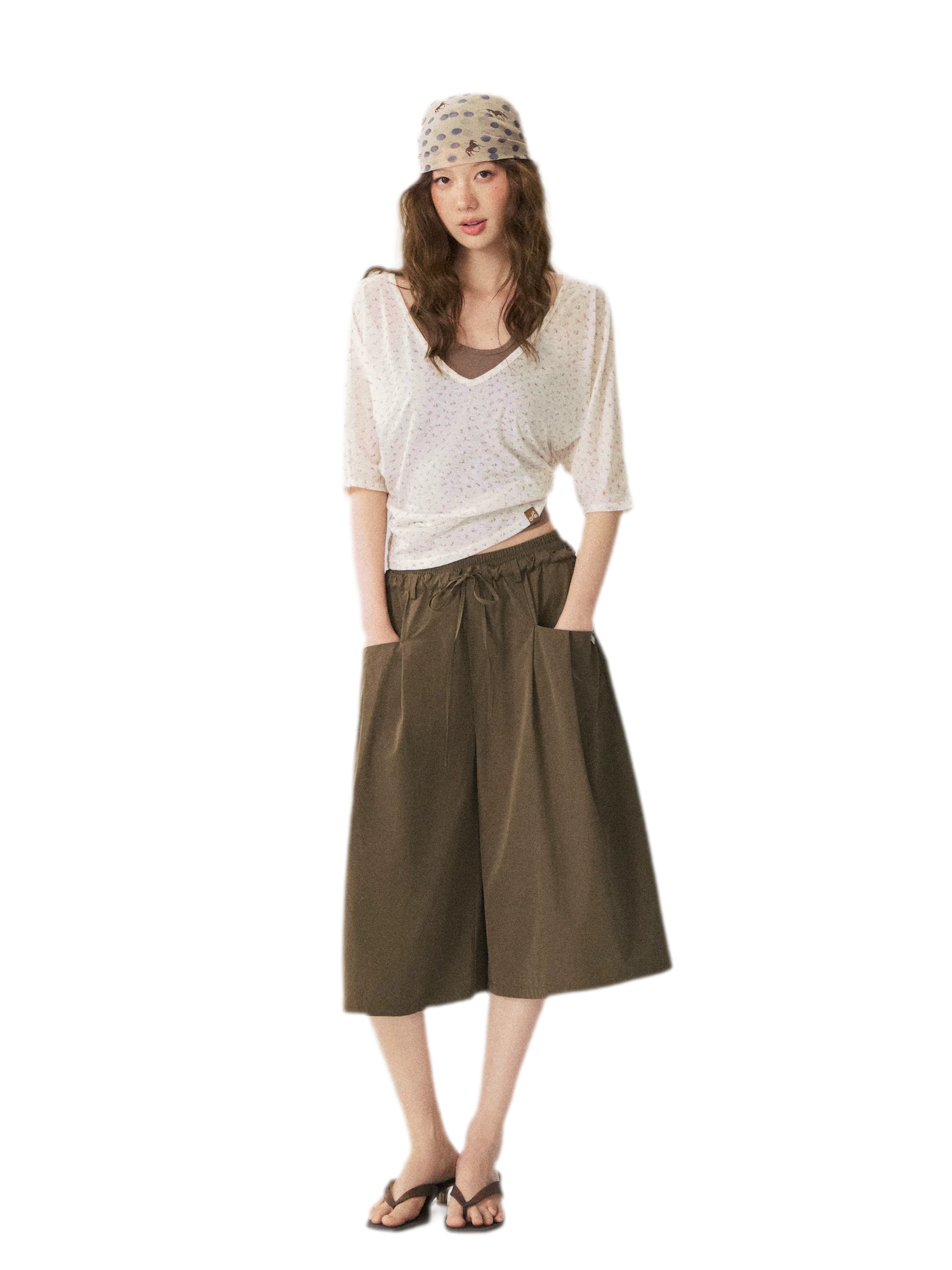 Double Waist Cropped Culottes