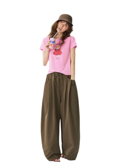 Double Waist Relaxed Pants