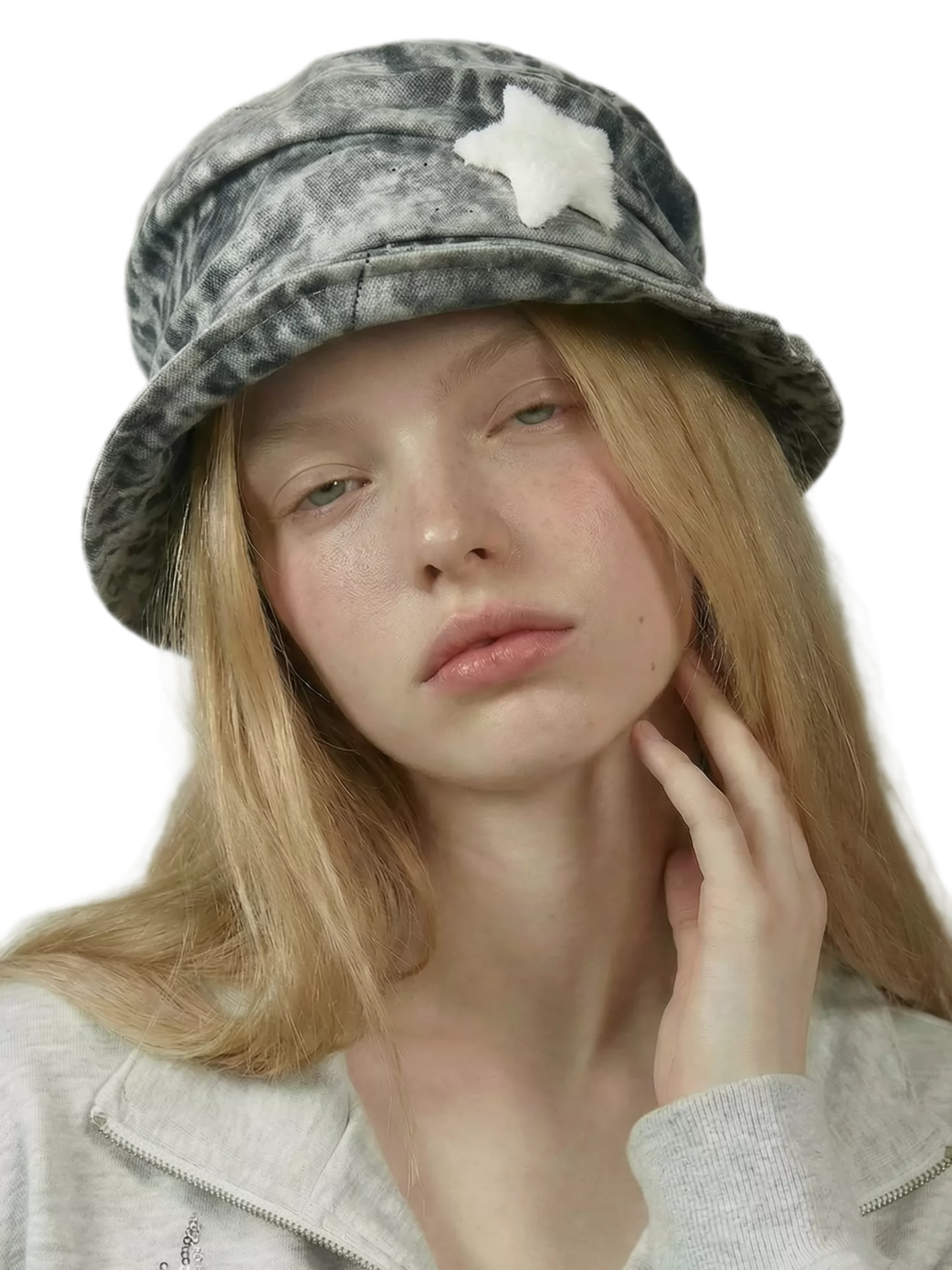 Washed Camouflage Star Patch Hat