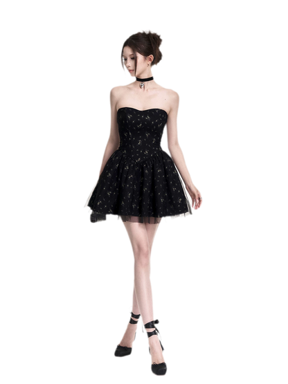 Romantic Floral Mesh Dress