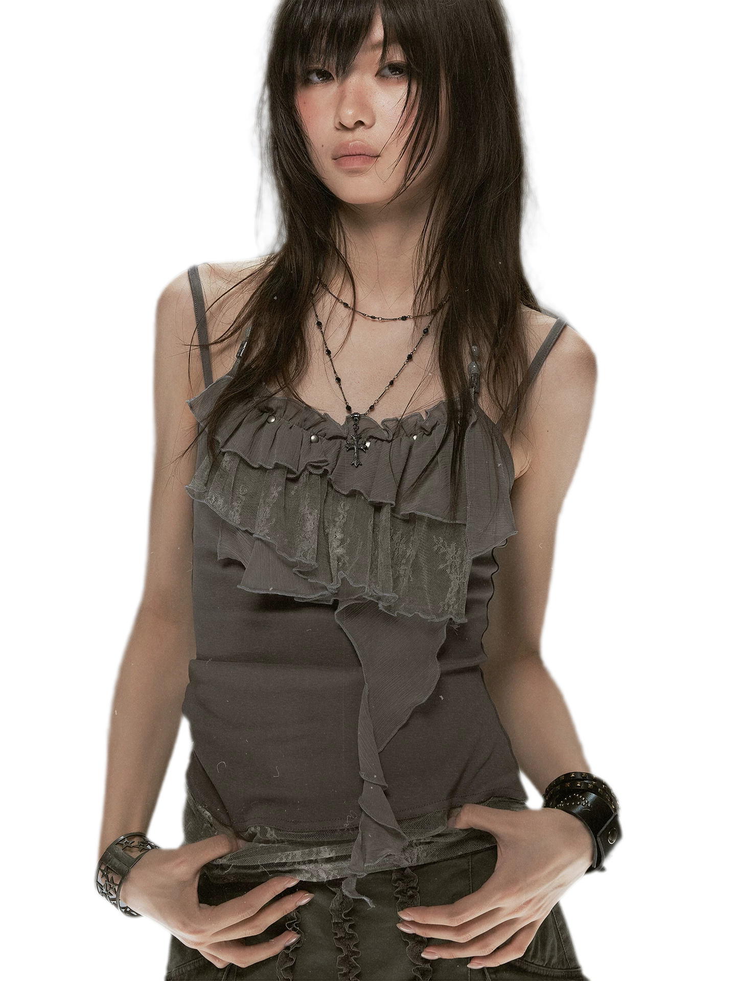Tie Dye Beaded Lace Cami