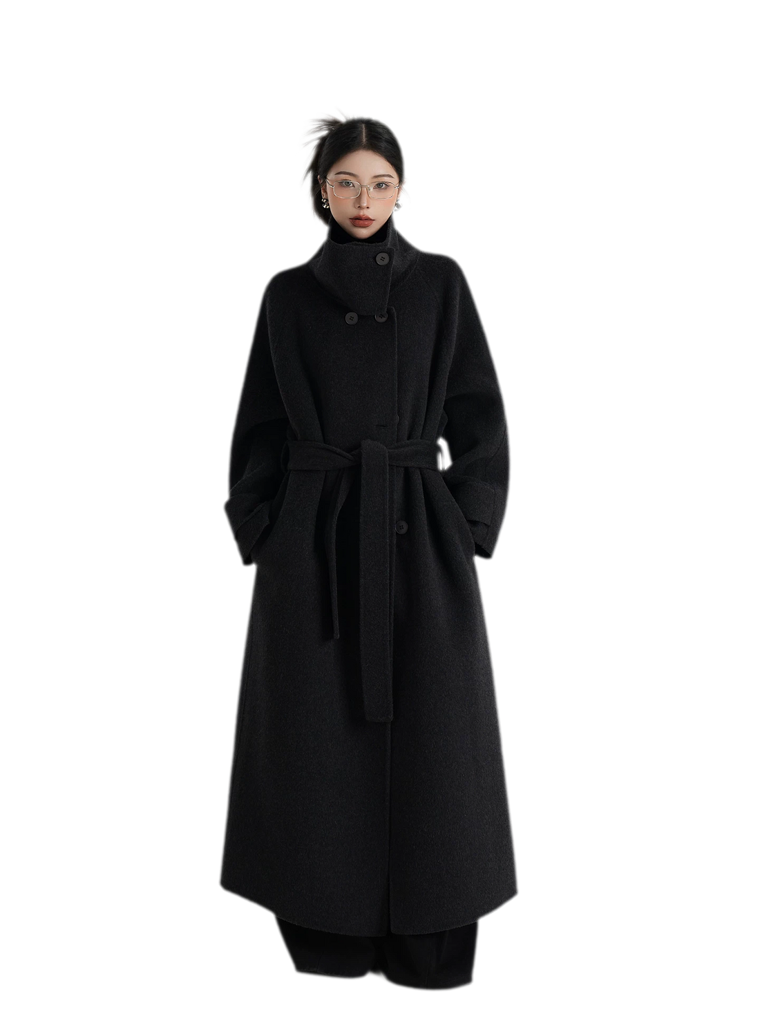 Hand-Sewn Longline Wool Coat