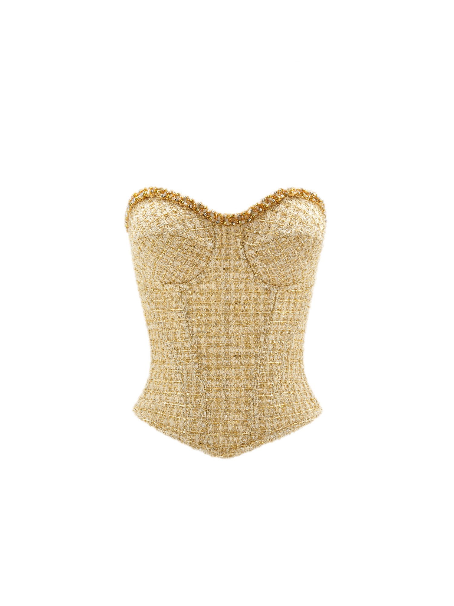 Golden Tweed Corset Set