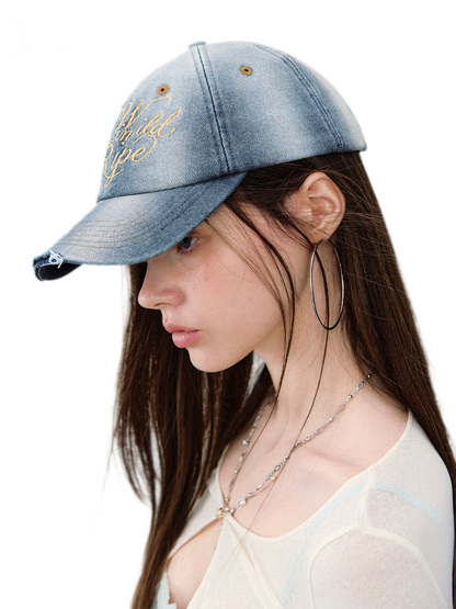 Vintage Washed Denim Cap