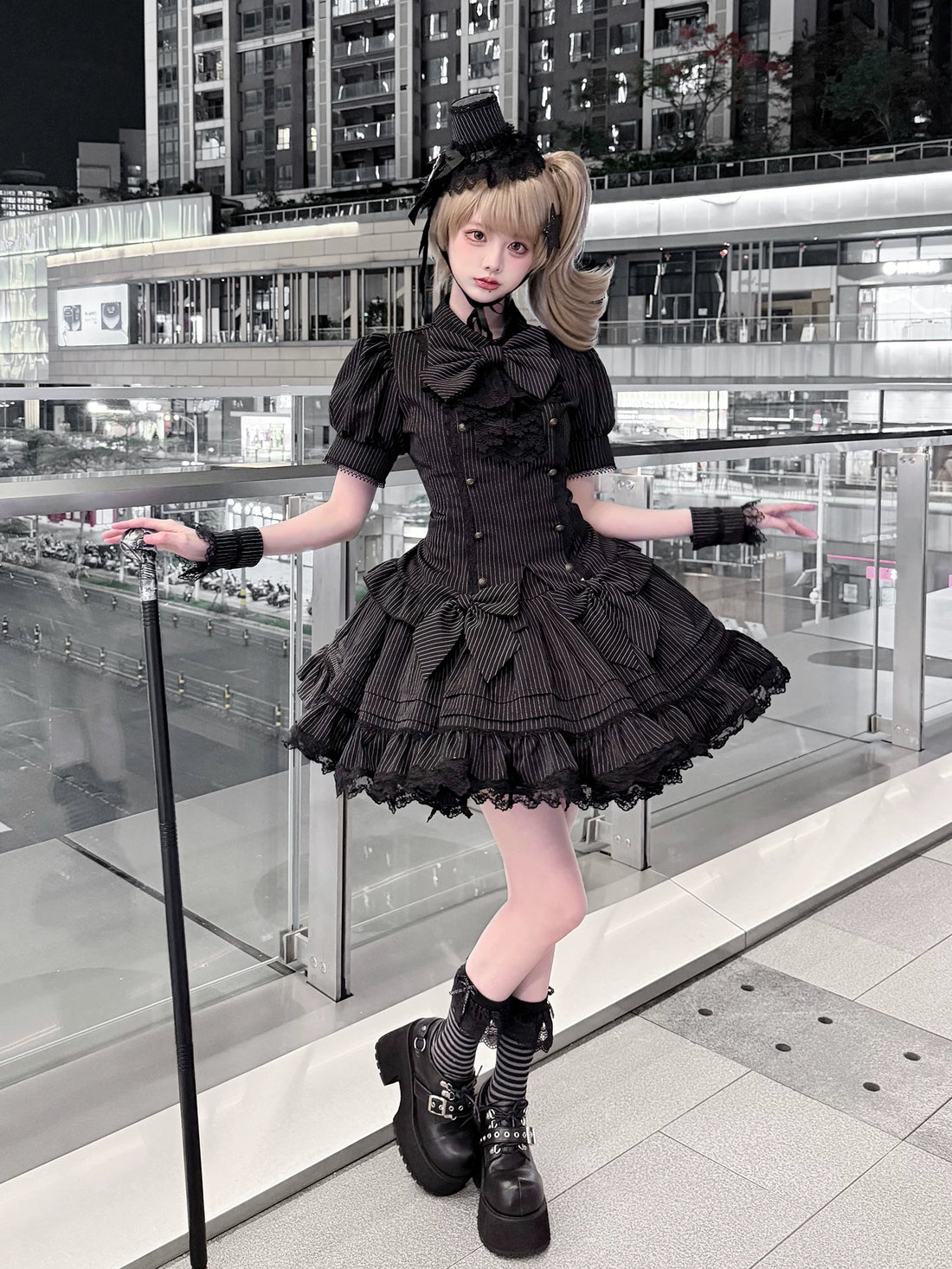 Striped Lolita Blouse Skirt Set