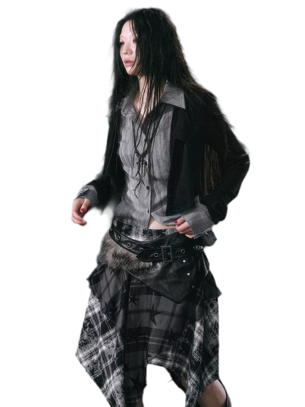 Faux Layered Patchwork Shirt