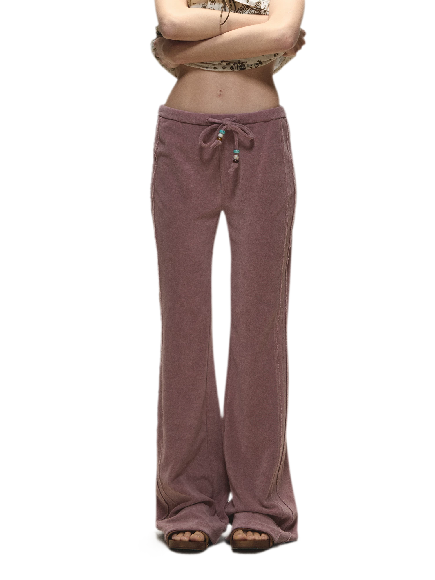 Relaxed Fit Flared Casual Pants