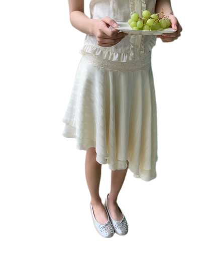 Vintage Polka Dot Midi Skirt