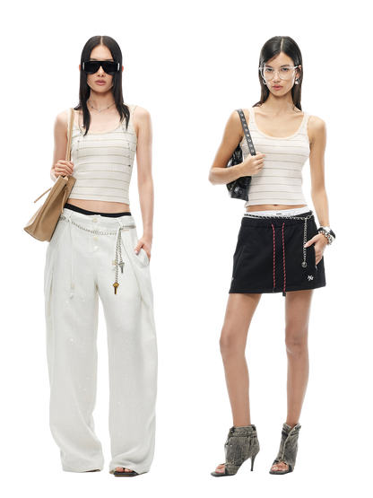 Ghost Weave Slim Fit Jacquard Tank Top