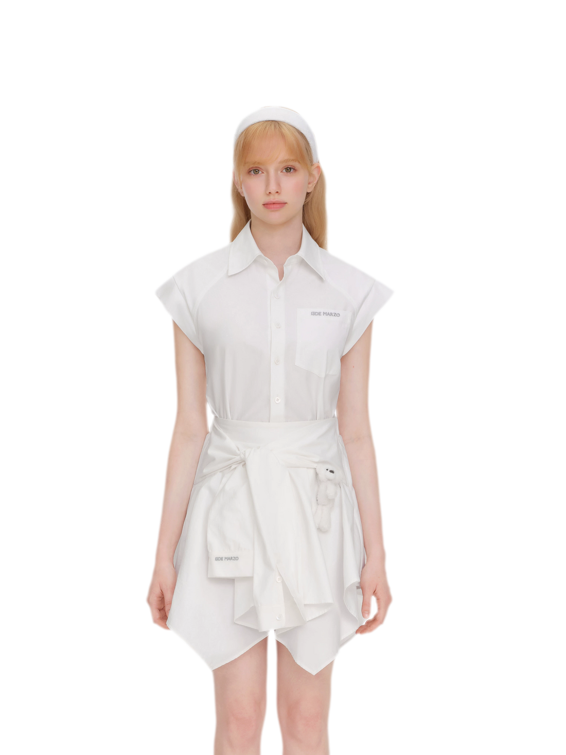 Deconstructed Shirt Dress Two-Piece Set