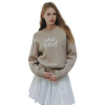 Jacquard Cropped Crewneck Sweater