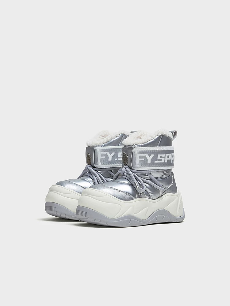 Silver Platform Snow Boots