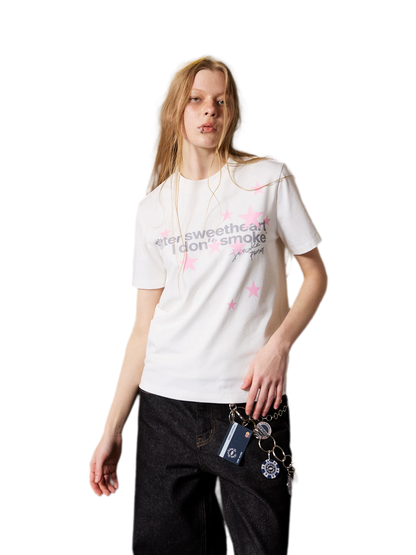 Star Print Short Sleeve T-Shirt