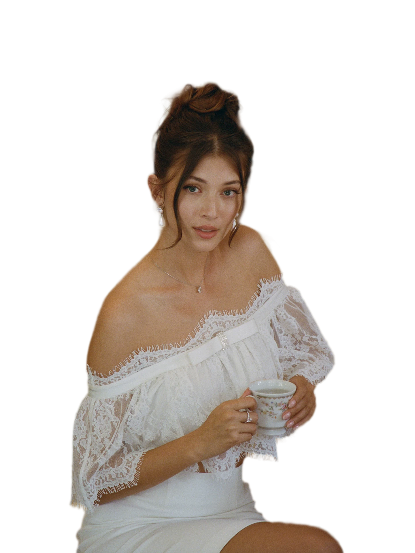 Lace Off-Shoulder Set
