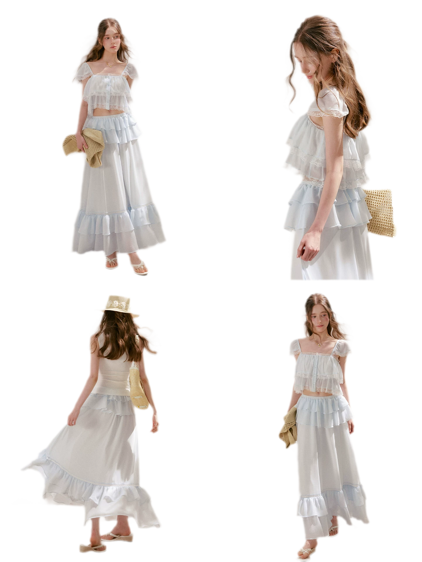 Romantic French Lace Two-Piece Set