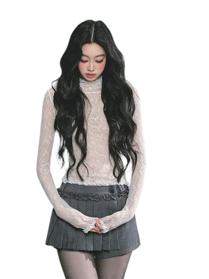 Lace Semi Sheer T-Shirt