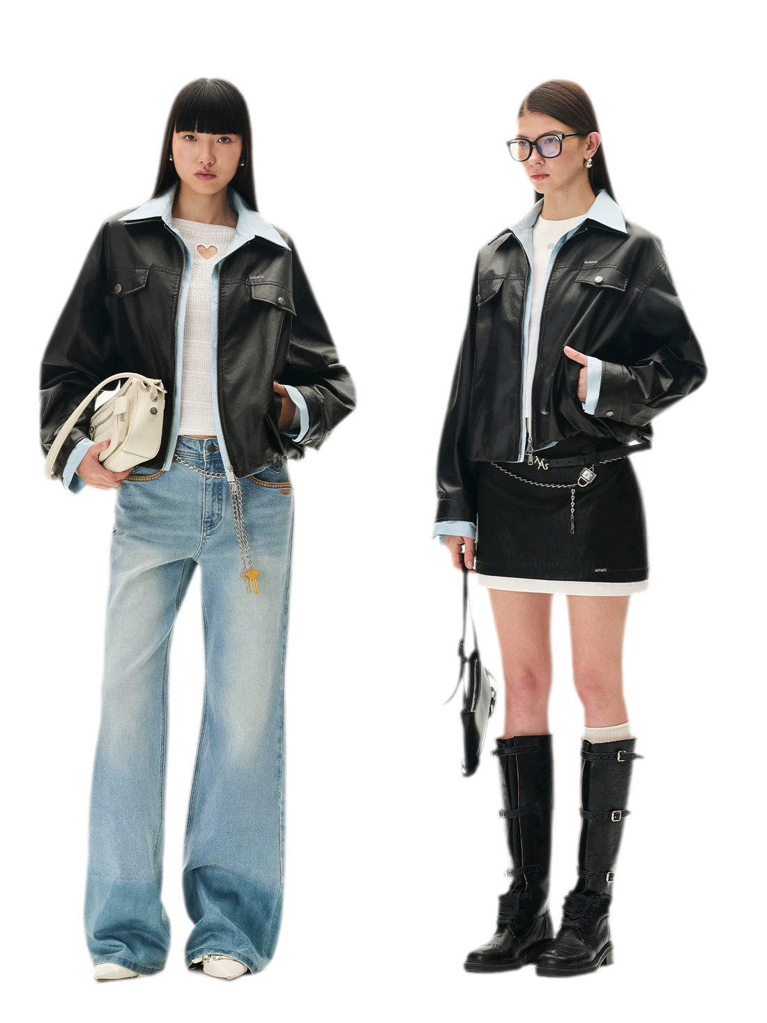 Matte Cropped Deconstructed Jacket