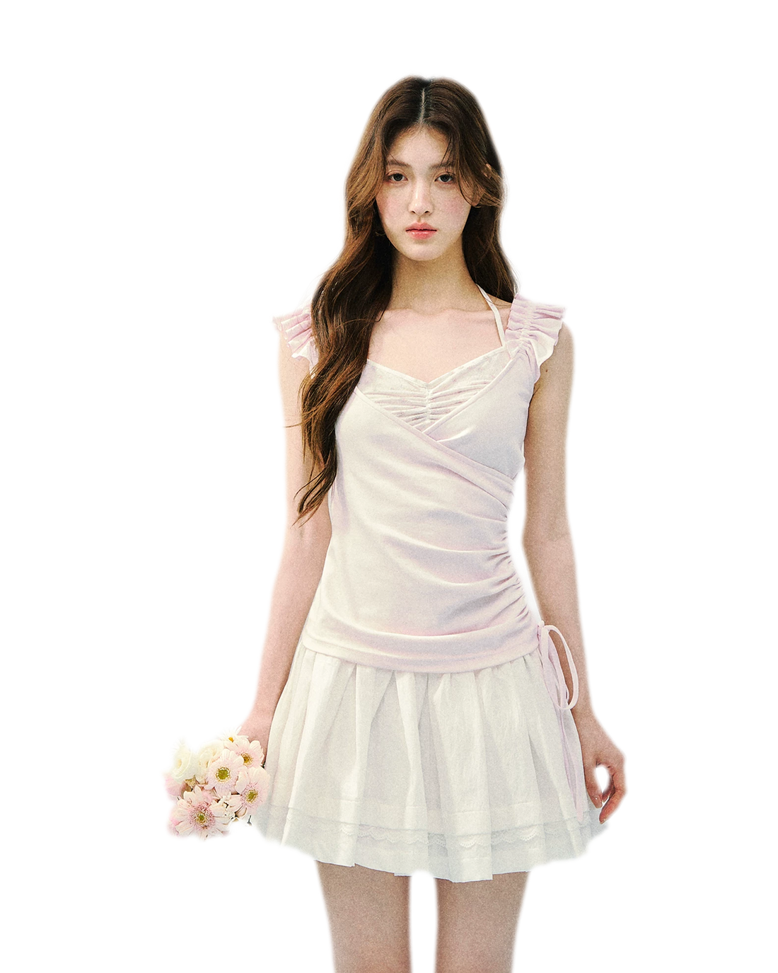 Two-in-One Ruffle Sleeve T-Shirt