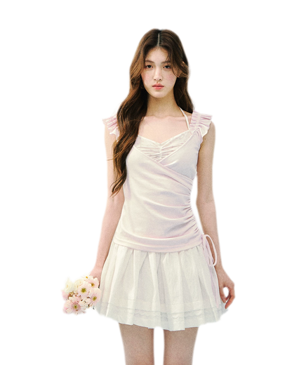Two-in-One Ruffle Sleeve T-Shirt
