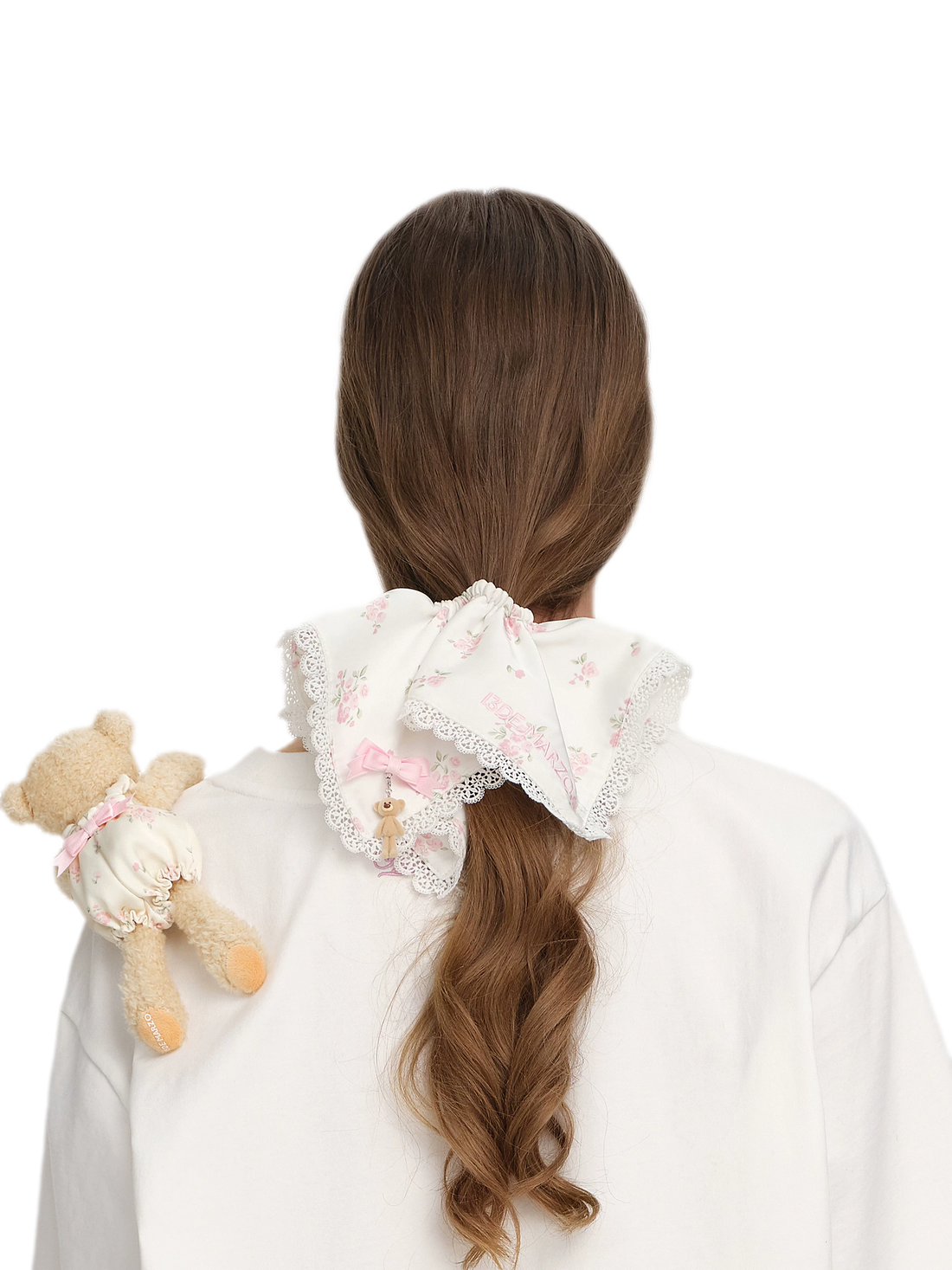 13DE MARZO Floral Hanky Scrunchie – view 2