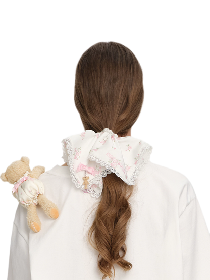 Floral Hanky Scrunchie