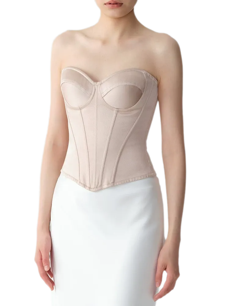 Velvet Bow Satin Corset