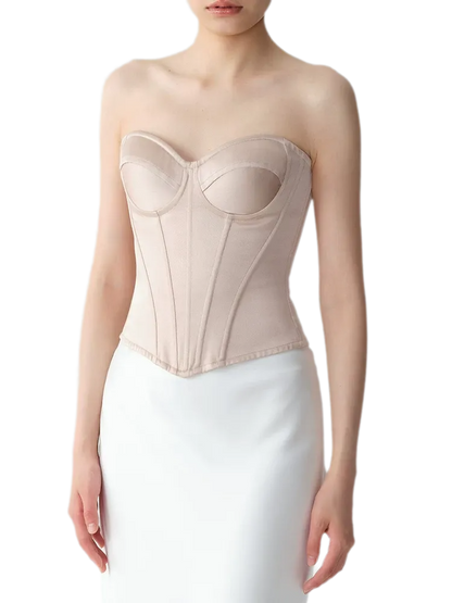 Velvet Bow Satin Corset