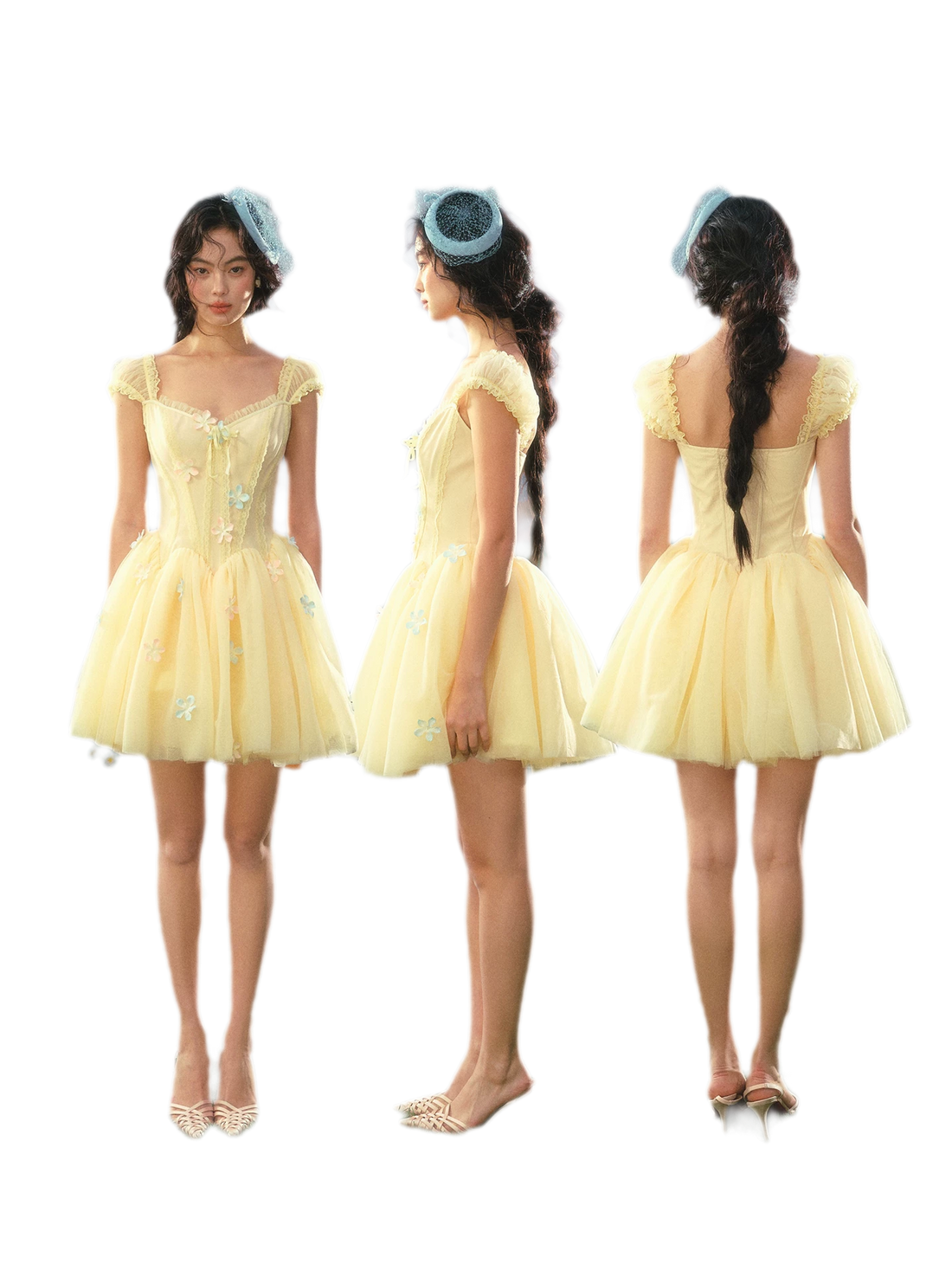 Lace Corset Flared Dress