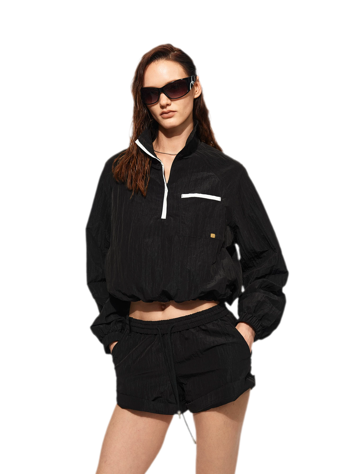 Sun-Protective Raglan Shorts Set