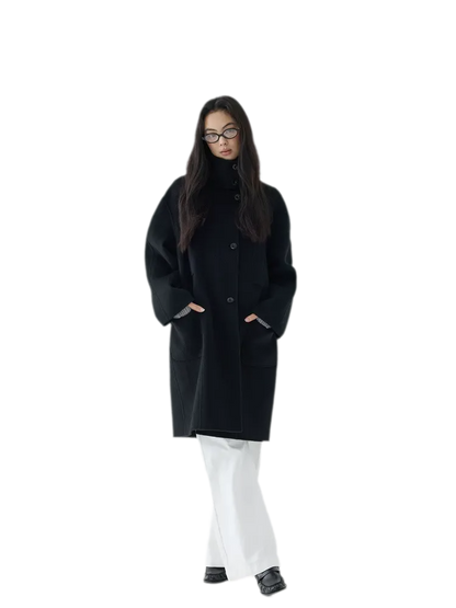 Double-Faced Cocoon Wool Coat