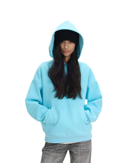 Brushed Hooded Cropped Sweatshirt