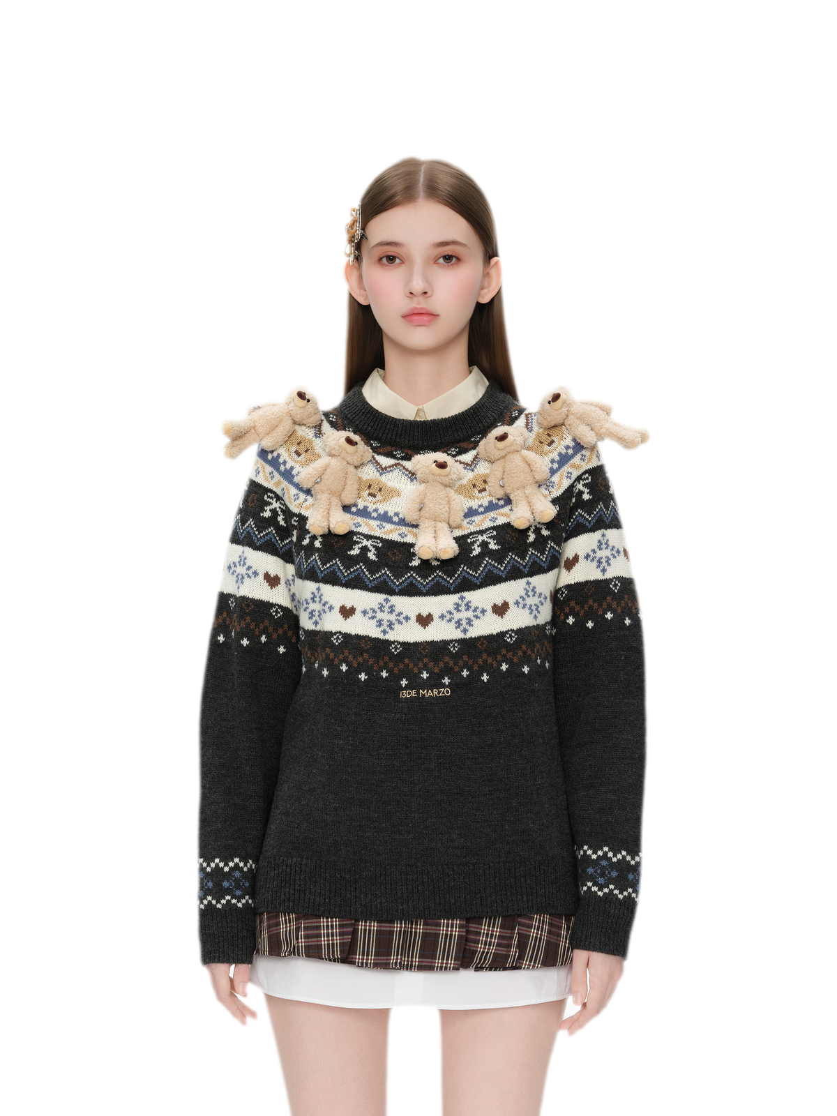 Fair Isle Bear Jacquard Sweater