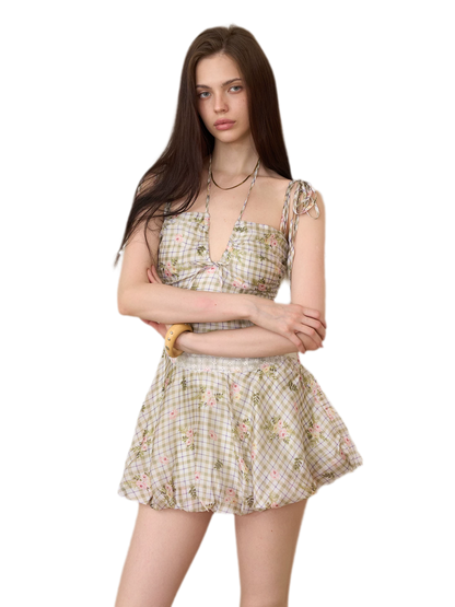 Lace Waist Bubble Dress