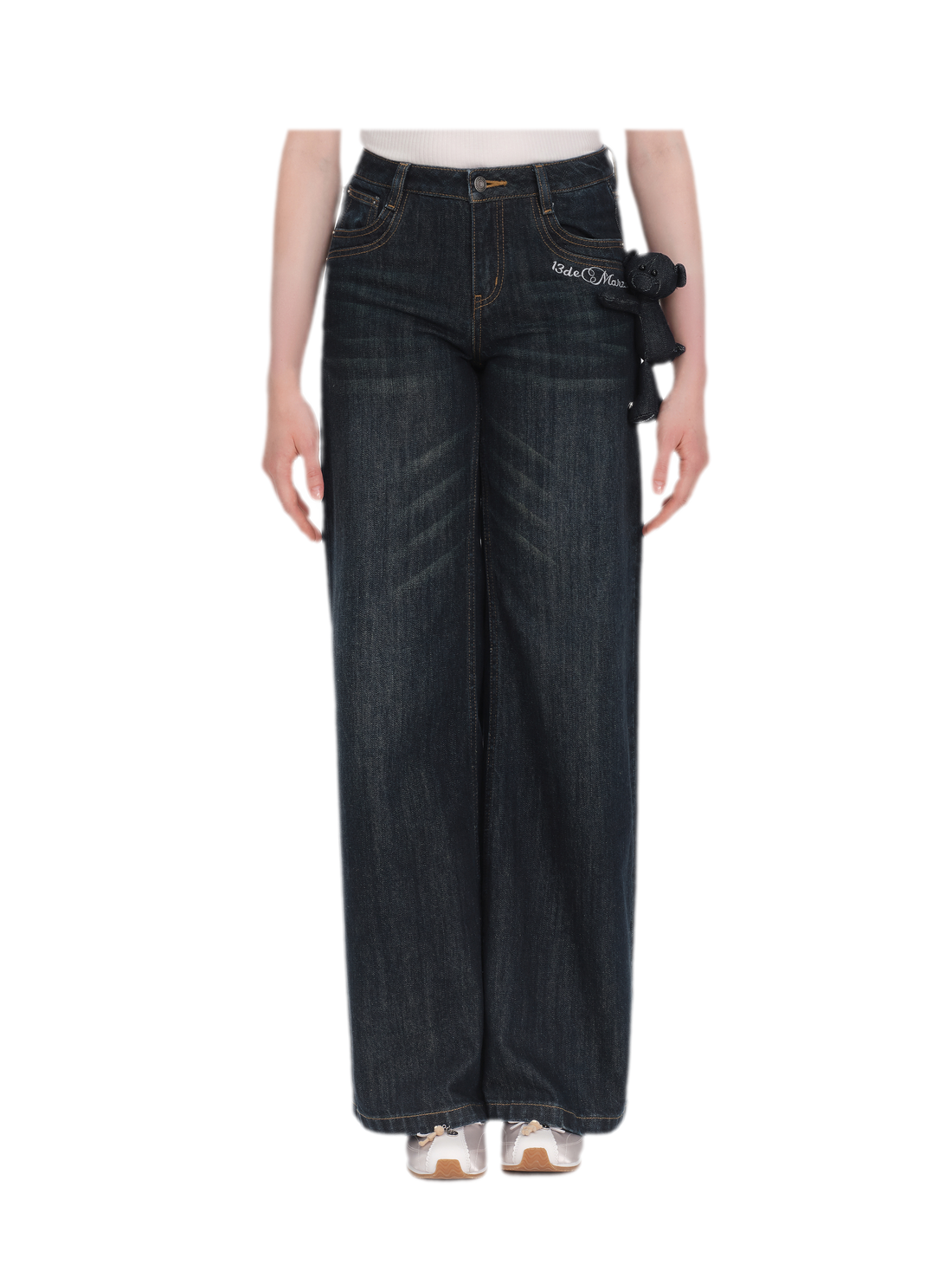 13DE MARZO Mid-Low Waist Straight Jeans – view 2