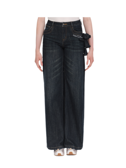 13DE MARZO Mid-Low Waist Straight Jeans – view 2